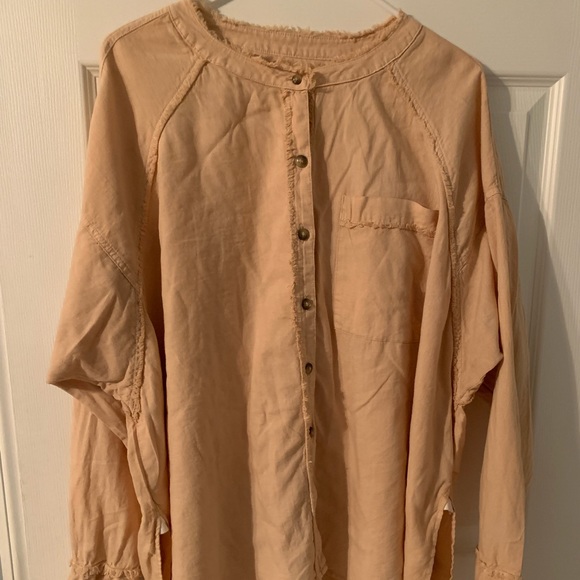 We the Free People Womens Shirt Keep It Simple Casual Top Blouse Shell Pink S - Picture 4 of 9